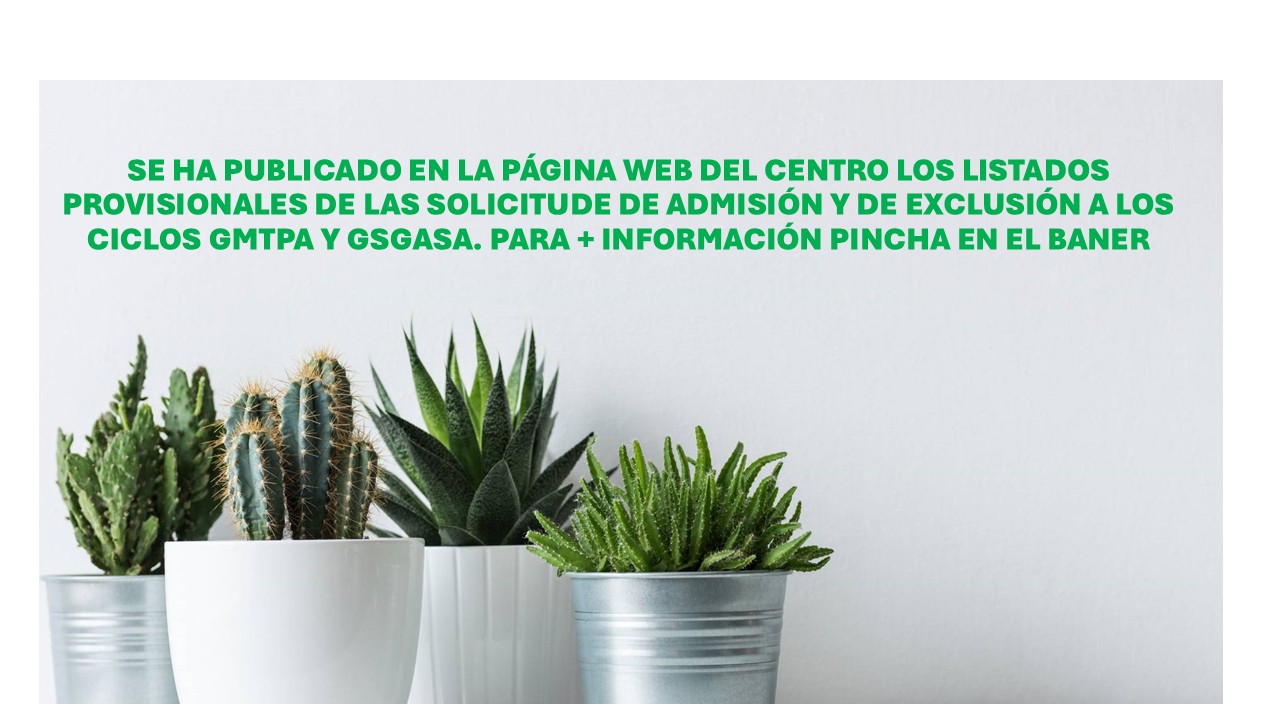 lista de Baremación Provisional Admitidos
